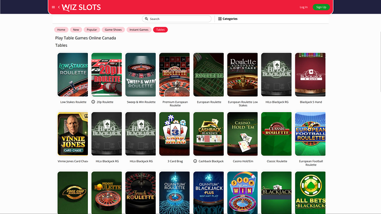 Wiz Slots Casino — Games lobby