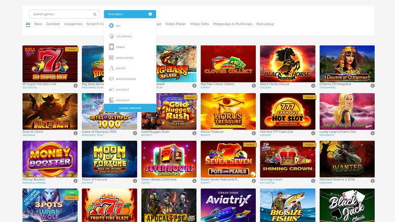 Wolfy Casino — Games by studio