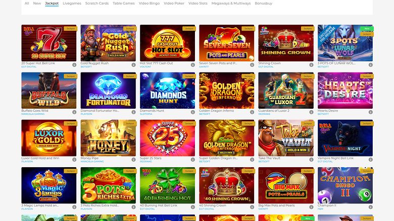 Wolfy Casino — Jackpot games