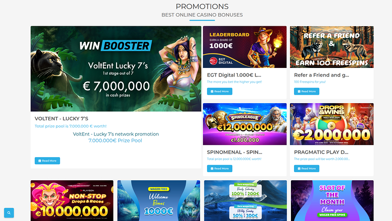 Wolfy Casino — Promotions page