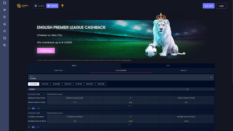 Wombat Casino — Sportsbook