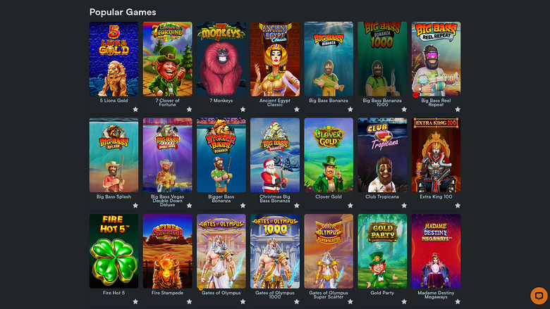 WONClub Casino — Games lobby