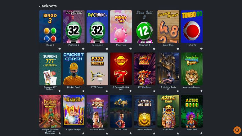 WONClub Casino — Jackpot games