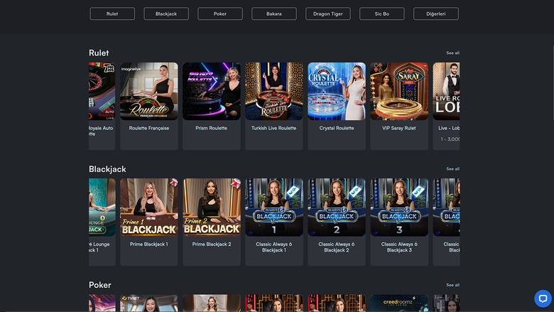WONClub Casino — Live dealer lobby