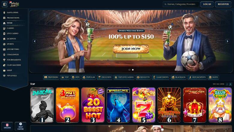 WonderLuck Casino — Homepage