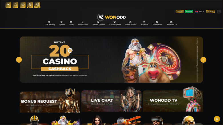 Wonodd Casino — Homepage