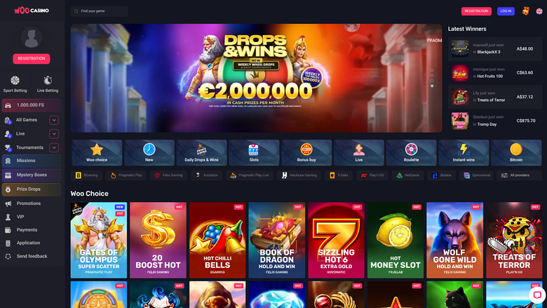 Woo Casino — Homepage