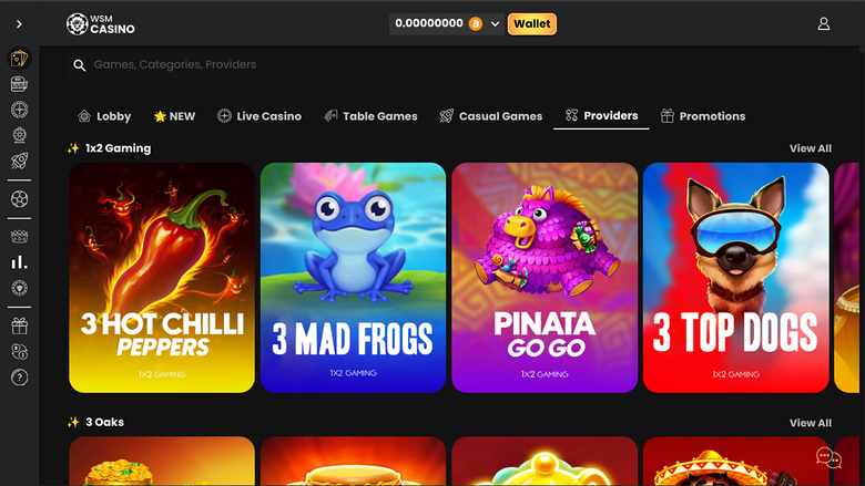 WSM Casino — Games by studio