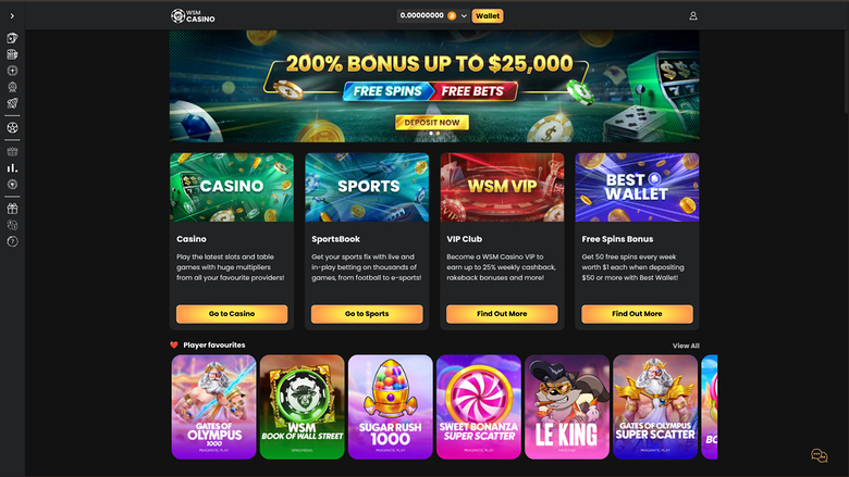 WSM Casino — Homepage