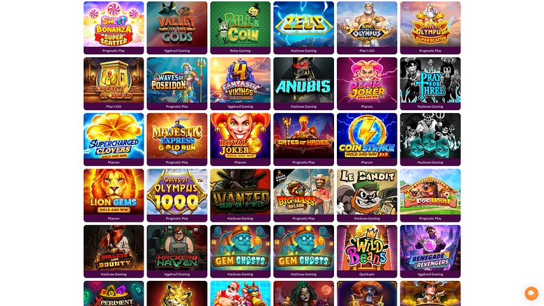 Wunderwins — Games lobby