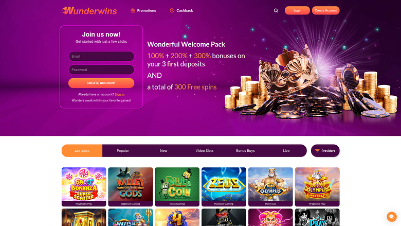 Wunderwins — Homepage