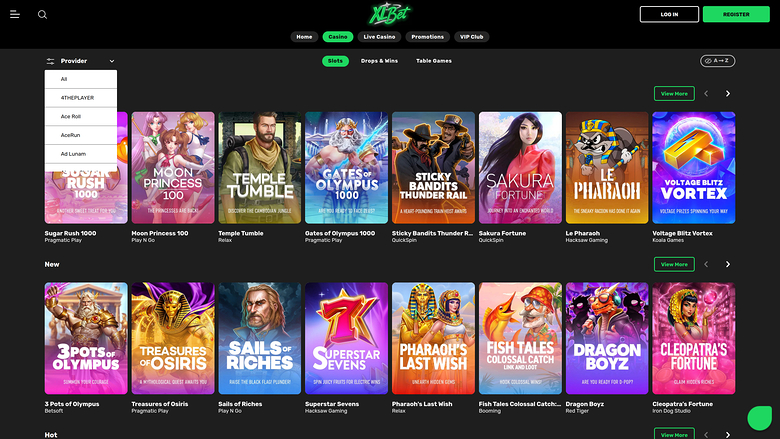 XLBet — Games by studio