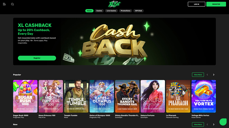 XLBet — Homepage