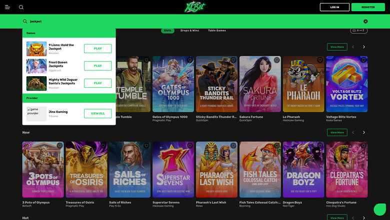 XLBet — Jackpot games