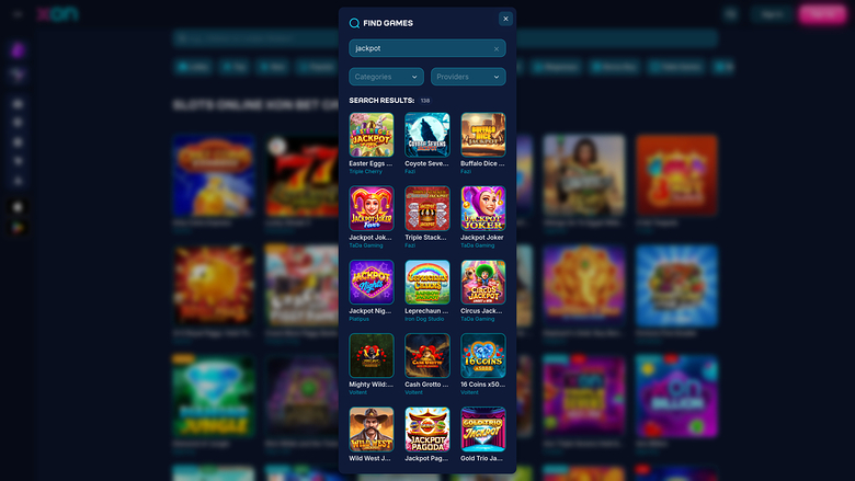 XonBet Casino — Jackpot games