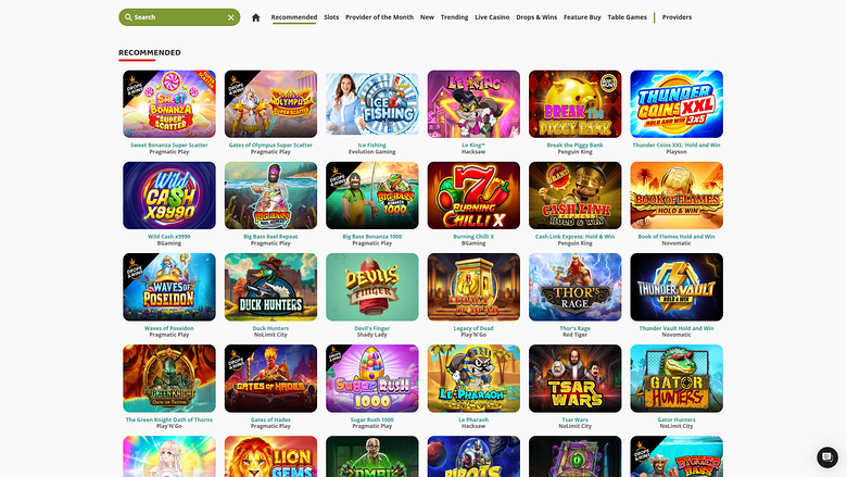 Yaa Casino — Games lobby