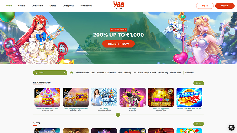 Yaa Casino — Homepage