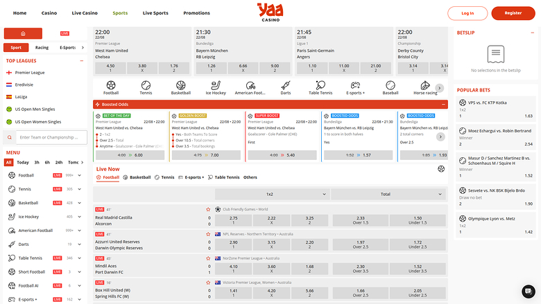 Yaa Casino — Sportsbook