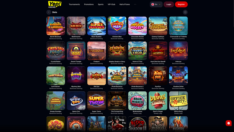 Yep Casino — Games lobby