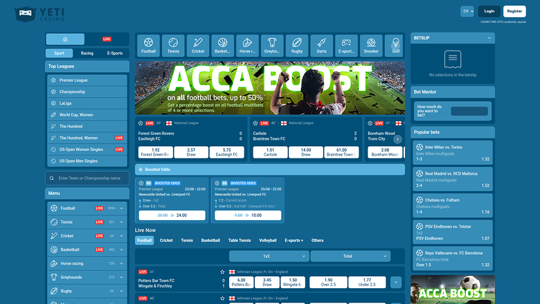 Yeti Casino — Sportsbook