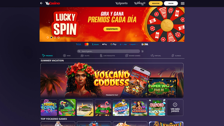 Yo Casino — Homepage