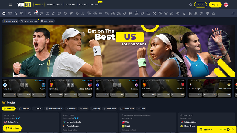 YoniBet Casino — Sportsbook