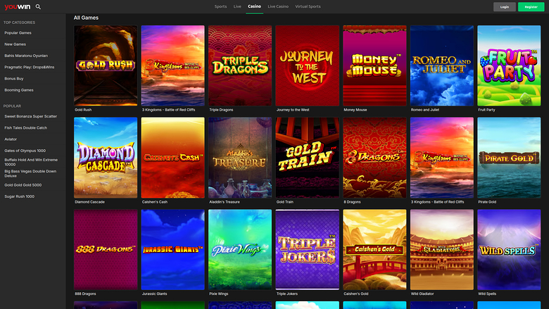 Youwin Casino — Games lobby