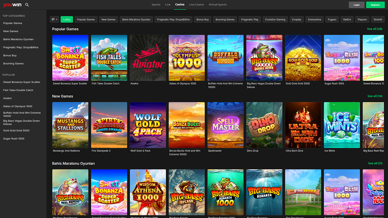 Youwin Casino — Homepage