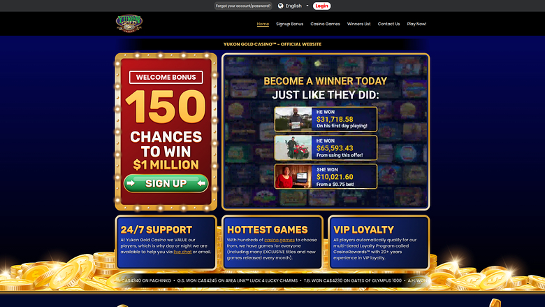 Yukon Gold Casino — Homepage