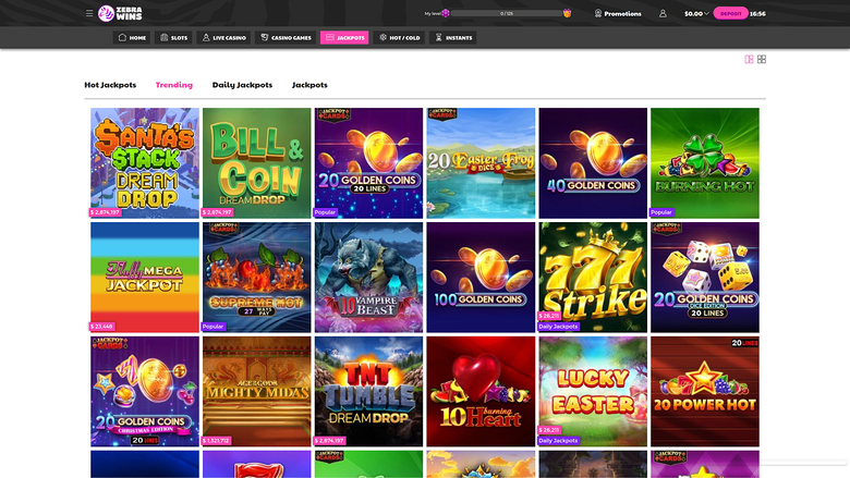 Zebra Wins — Jackpot games