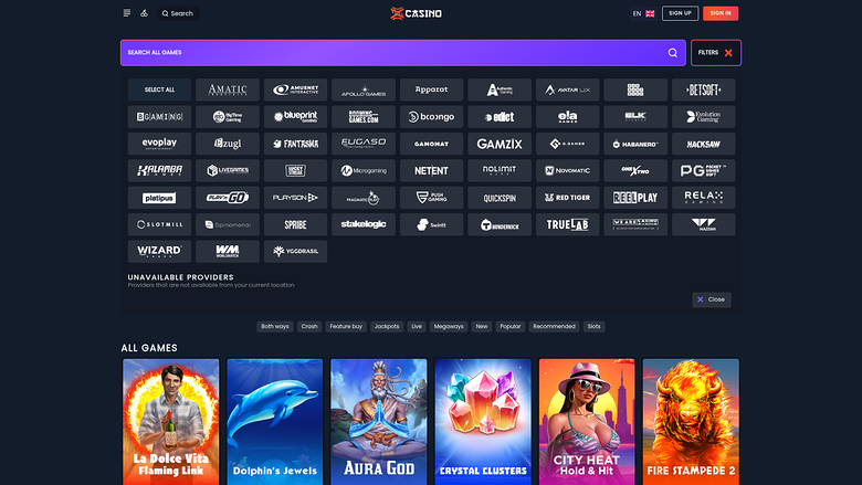 Zen Casino — Games by studio