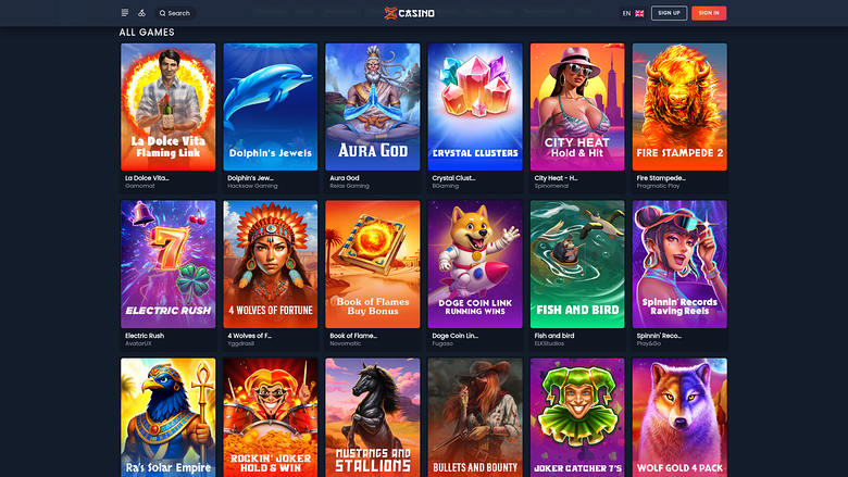 Zen Casino — Games lobby