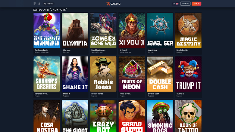 Zen Casino — Jackpot games