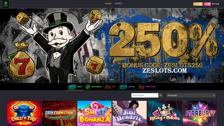 Zeslots Casino — Homepage