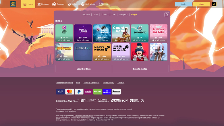 Zeus Bingo Casino — Bingo