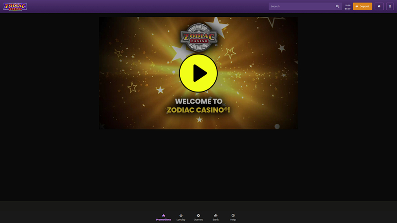 Zodiac Casino — Promotions page
