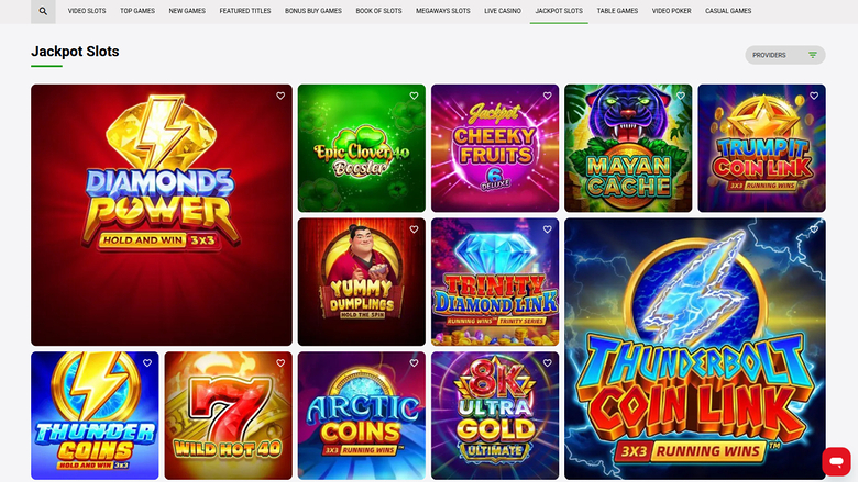 ZodiacBet Casino — Jackpot games