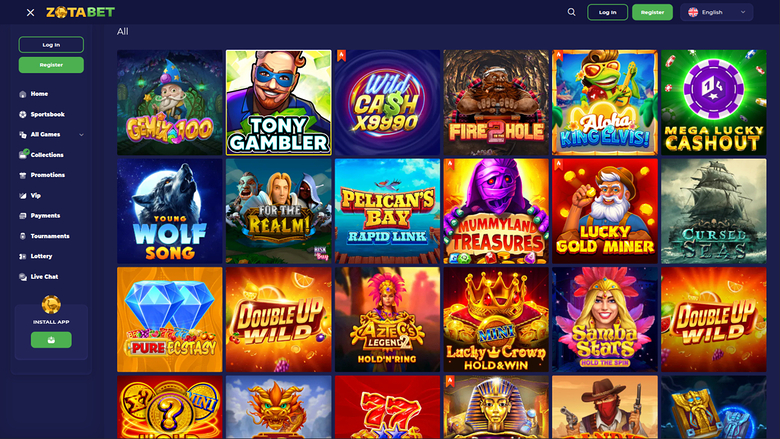 ZotaBet Casino — Games lobby