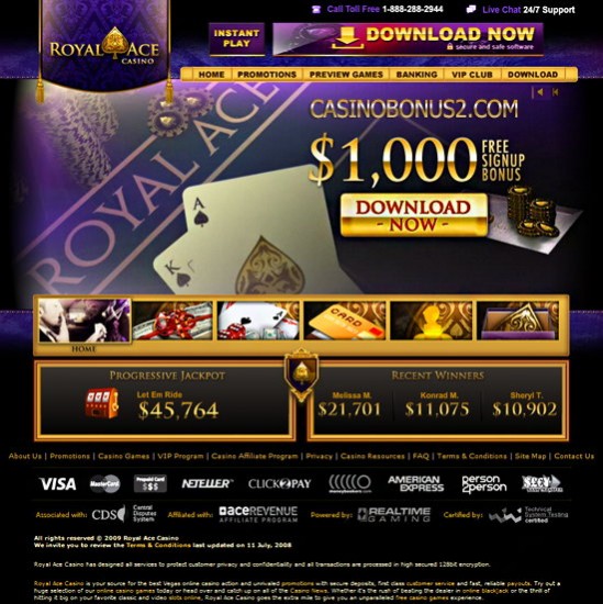 Royal Ace Casino No deposit bonus codes RTG Casino