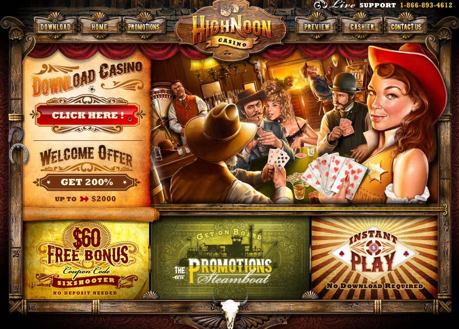 High Noon Casino No deposit bonus codes RTG Casino