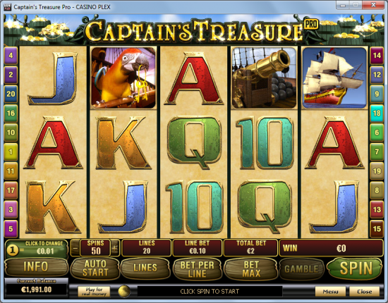 captains treasure slot