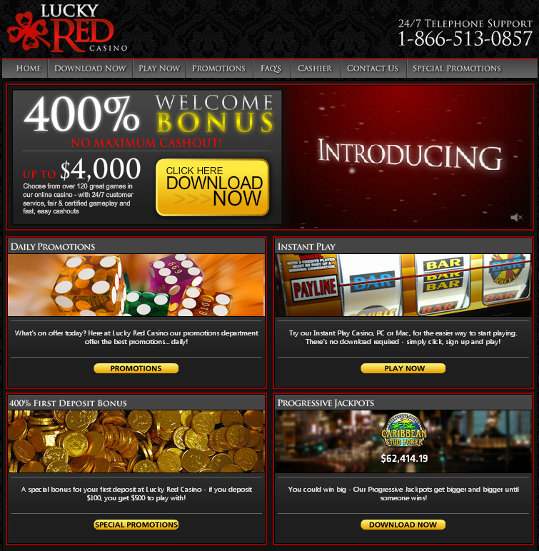 Lucky Red Casino | $30 No deposit bonus