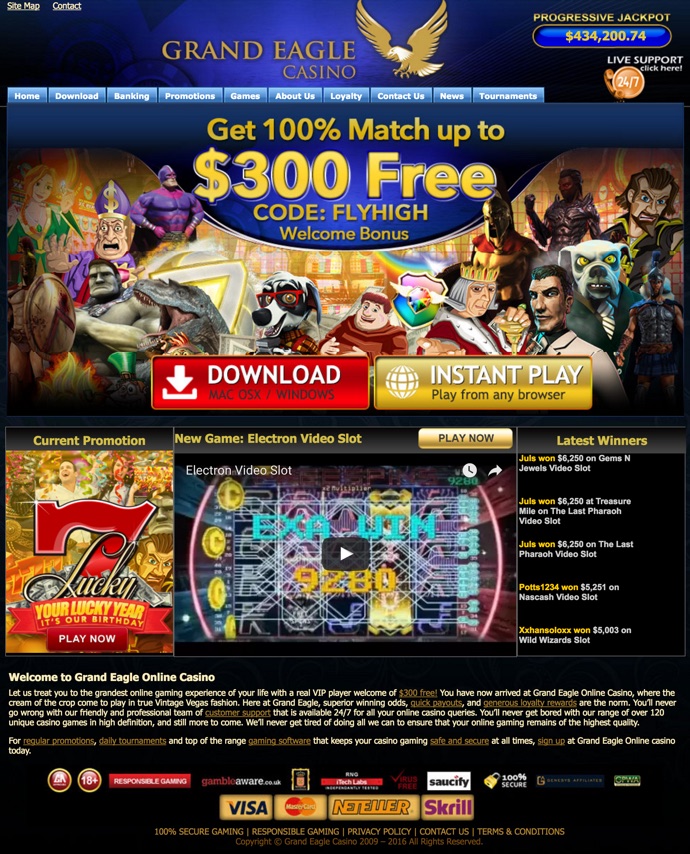 Grand eagle casino sign up bonus