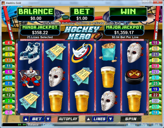 hockey hero slot