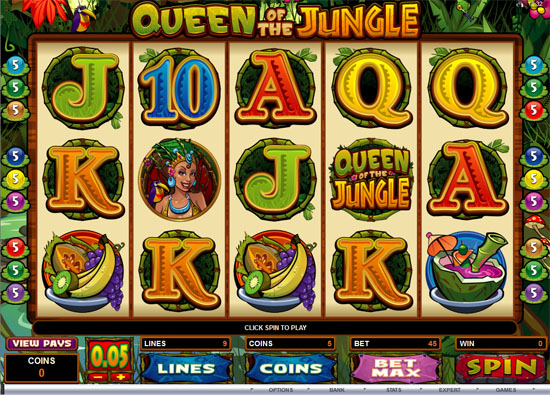 quee of the jungle slot