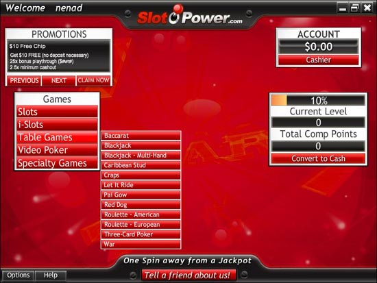 slot power casino lobby