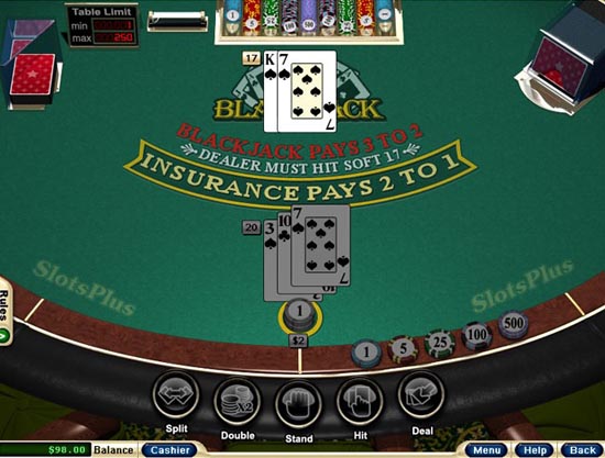 slots plus blackjack
