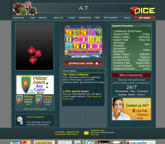 Is it No Dice for the 3 Dice Casino Review, 3 dice casino game.