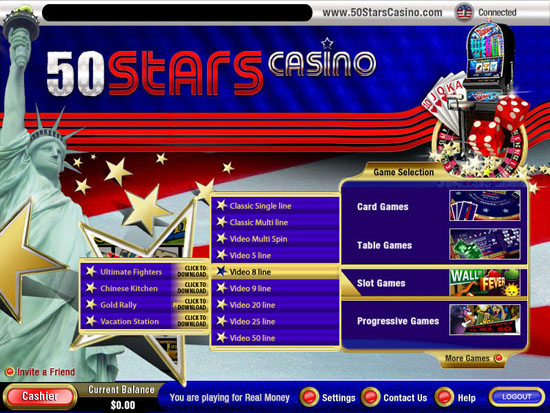 50 stars casino lobby