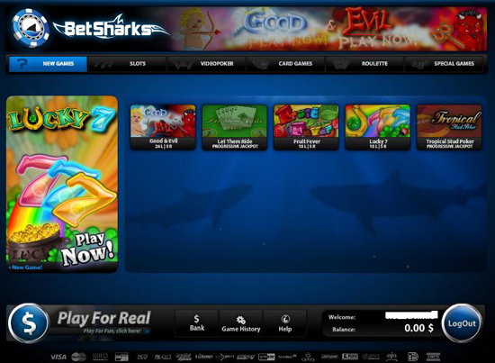 betsharks casino lobby